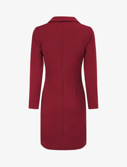 Robe fourreau style tailleur - Lie de vin - 2
