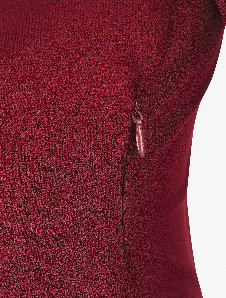 Robe fourreau style tailleur - Lie de vin - 3