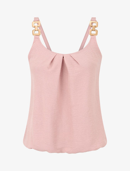 Top droit bretelles fantaisies - Rose - 1