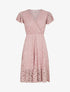 Robe mi-longue en dentelle - Rose - 1