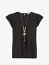 Top ample à dos effet drapé - Noir - 4