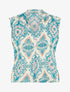 Top irisé sans manches imprimé aztèque - Turquoise - 1