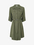 Robe chemise courte coupe droite - Kaki - 4