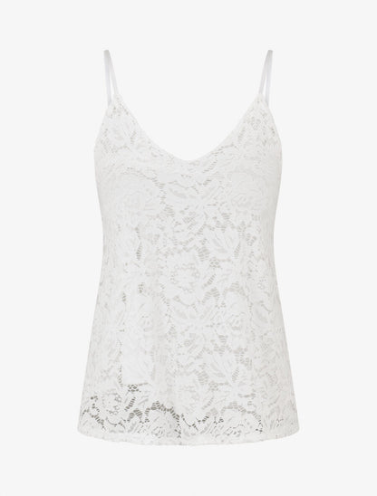 Caraco droit en dentelle - Blanc - 1