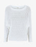 Pull uni en maille ajourée - Blanc - 4