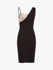 Robe moulante à côté incrusté de sequins - Or - 1