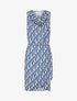 Robe droite à imprimé seventies - Bleu - 1