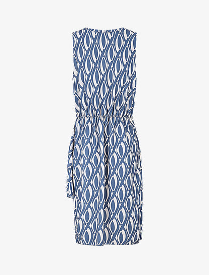 Robe droite à imprimé seventies - Bleu - 2