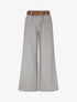Pantalon long uni élastiqué - Gris - 4