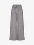 Pantalon droit taille haute élastiquée - Gris - 1