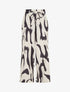 Pantalon fluide imprimé abstrait - Beige - 1