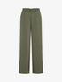 Pantalon ample taille haute uni - Kaki - 1