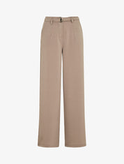 Pantalon ample taille haute uni - Taupe - 4
