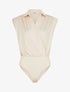 Body uni à col cache-coeur - Beige - 1