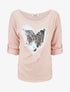 Pull à coeur irisé et sequins - Rose - 1