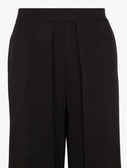 Pantalon fluide à double pans - Noir - 3