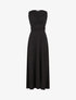 Robe longue évasée sans manches - Noir - 1
