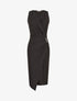 Robe satinée unie à boucle - Noir - 1