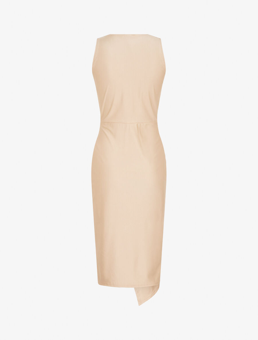 Robe satinée unie à boucle - Or - 2