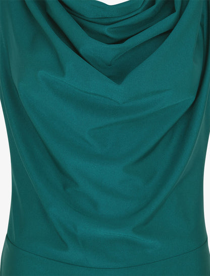 Body satiné à col bénitier - Vert sapin - 3