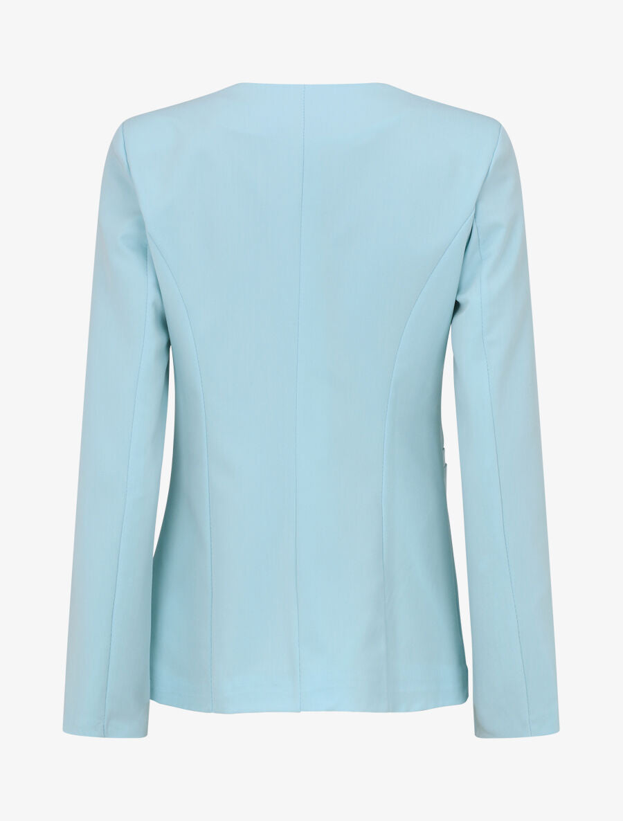 Veste unie boutonnée - Bleu ciel - 2