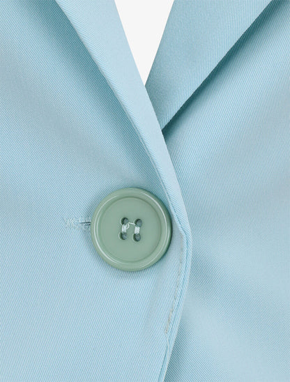 Veste unie boutonnée - Bleu ciel - 3