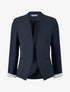 Veste droite à épaulettes - Marine - 1