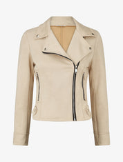 Suède jasje in perfecto stijl - Beige