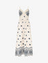Robe élastiquée imprimé fleurs - Marine - 1