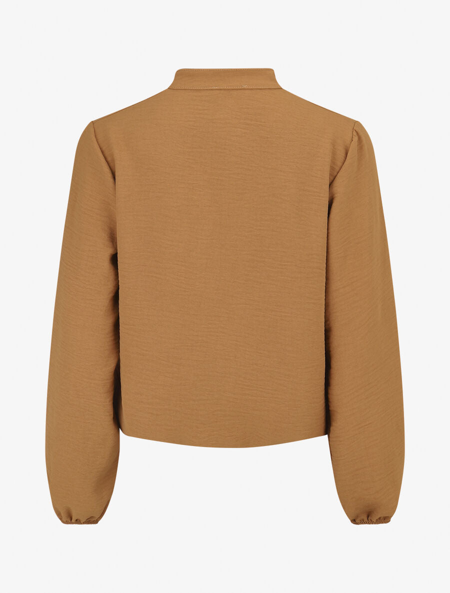 Blouse à détail crochet - Camel - 2