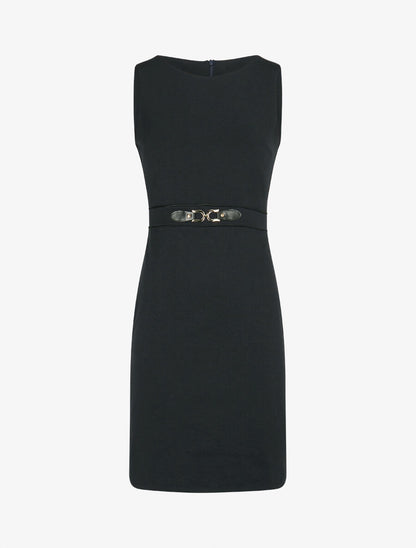 Robe moulante à boucle décorative - Bleu nuit - 4