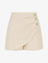 Short uni à boutons décoratifs - Beige - 1