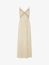 Robe longue à dos élastiqué - Beige - 1