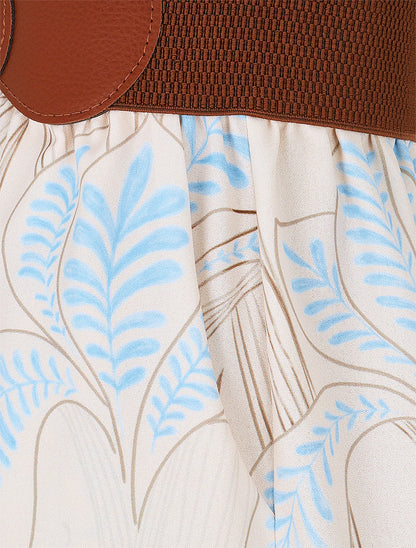 Combishort élastiqué à bretelles brodées - Bleu ciel - 3