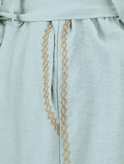 Short uni à revers - Vert menthe - 3