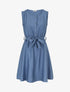 Robe mi-longue coupe évasée - Bleu - 1