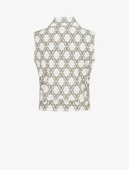 Chemise sans manches à nouer imprimé 70&