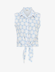 Chemise sans manches à nouer imprimé 70&