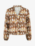 Blouse imprimé graphique - Marron - 1