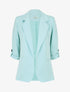 Blazer droit épaulettes et manches 3/4 - Bleu clair - 1