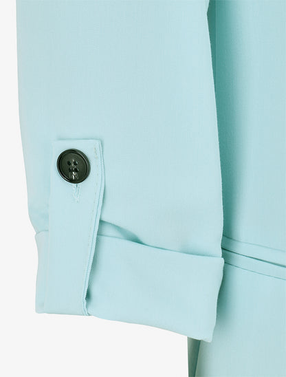 Blazer droit épaulettes et manches 3/4 - Bleu clair - 3
