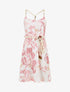 Robe à bretelles imprimé abstrait - Rose - 1