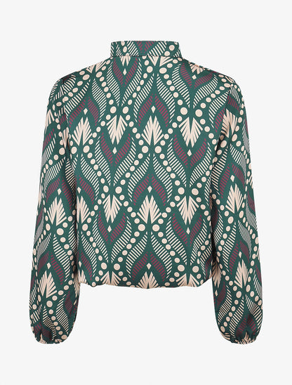 Blouse imprimé fantaisie - Vert - 2