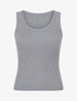 Crop top uni en maille irisé - Gris - 1