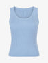 Crop top uni en maille irisé - Bleu ciel - 1