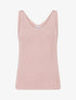 Débardeur uni en maille irisée à col V - Rose - 1