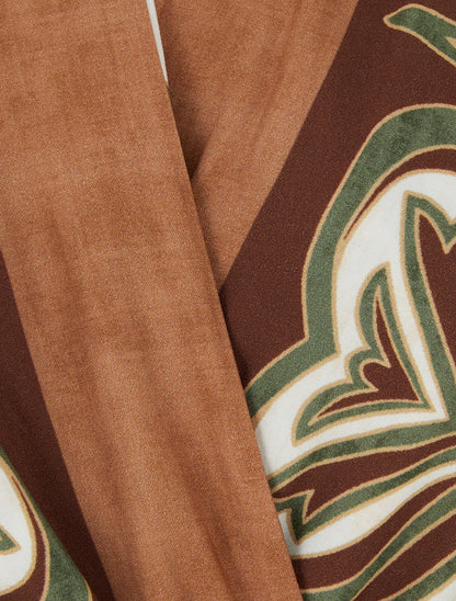 Robe longue élastiquée à nouer à la nuque - Kaki - 3