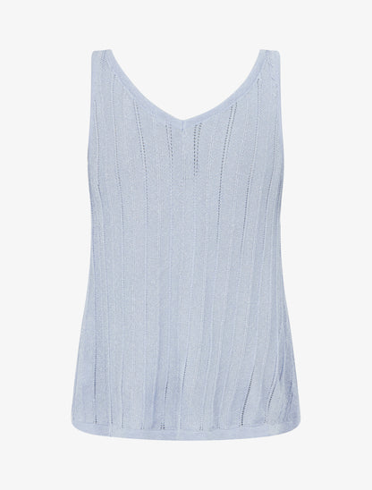 Débardeur en maille fine côtelée - Bleu ciel - 2