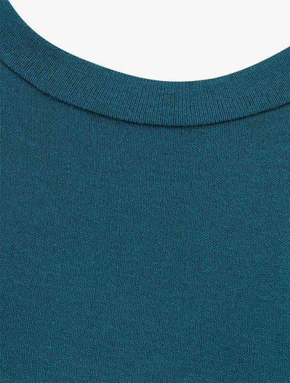 Robe patineuse bimatière - Bleu canard - 3
