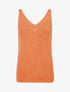 Débardeur à col V en maille irisée - Orange - 1